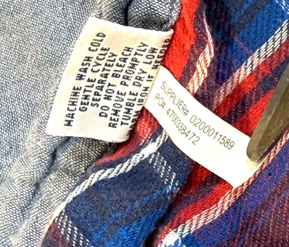 Polo Ralph Lauren Chambray Padded Shirt XL Blue Oxford Button Down Navy Pony - Picture 7 of 8